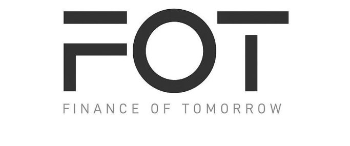 Logo van "Finance of Tomorrow" met de letters FOT in een modern ontwerp.