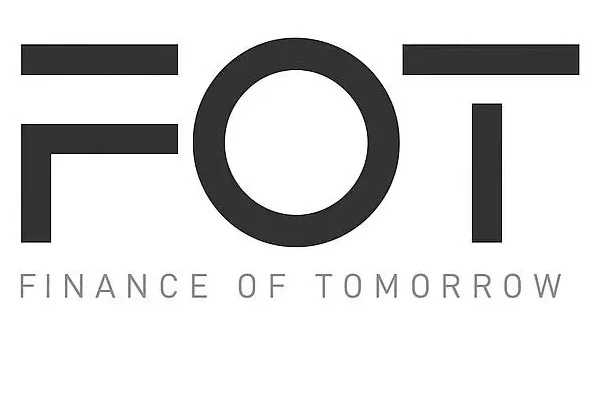 Finance of Tomorrow - Logo Logo van "Finance of Tomorrow" met de letters FOT in een modern ontwerp.
